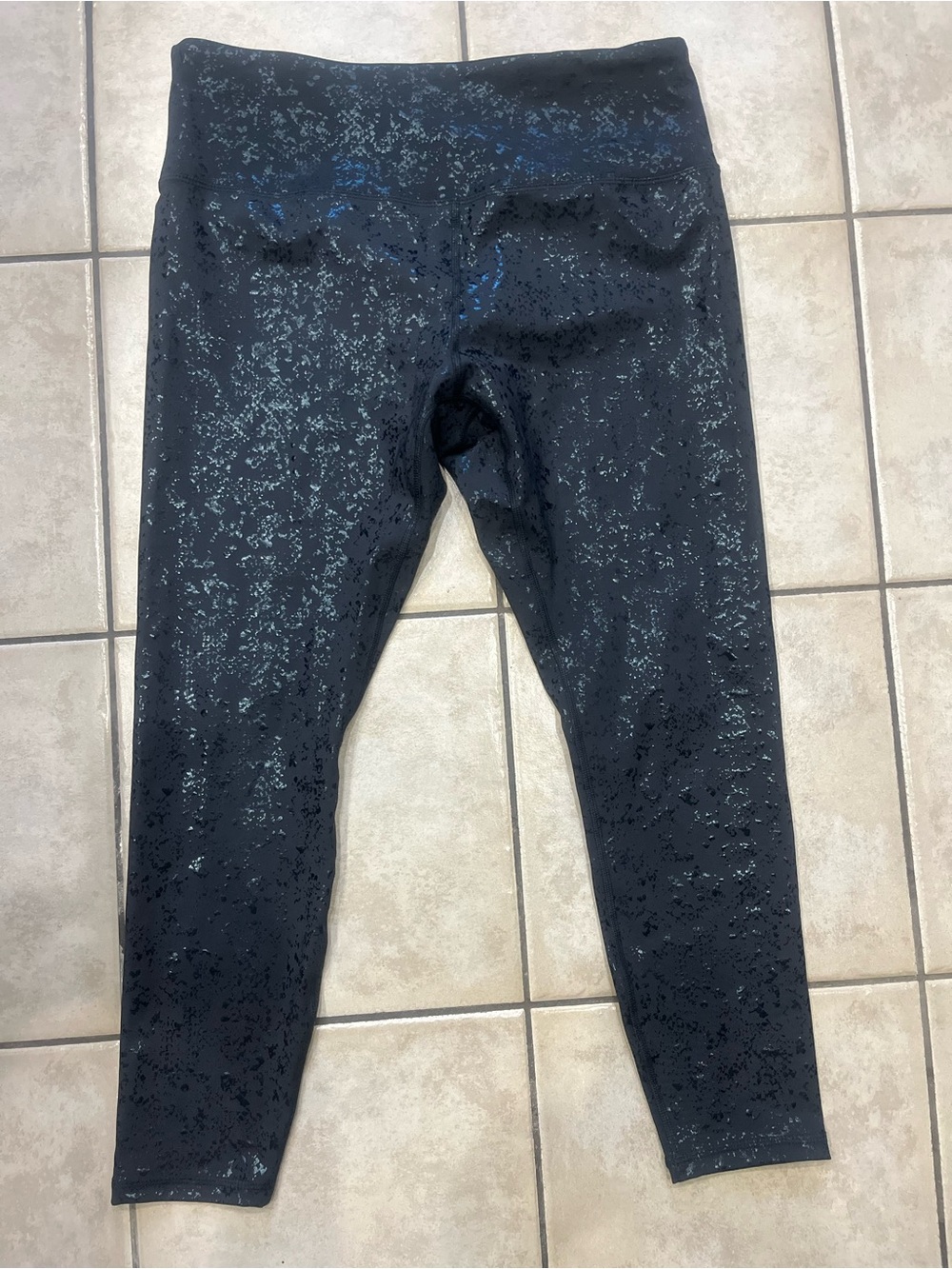 RBX Black Metallic Speckle High-Rise Jeggings